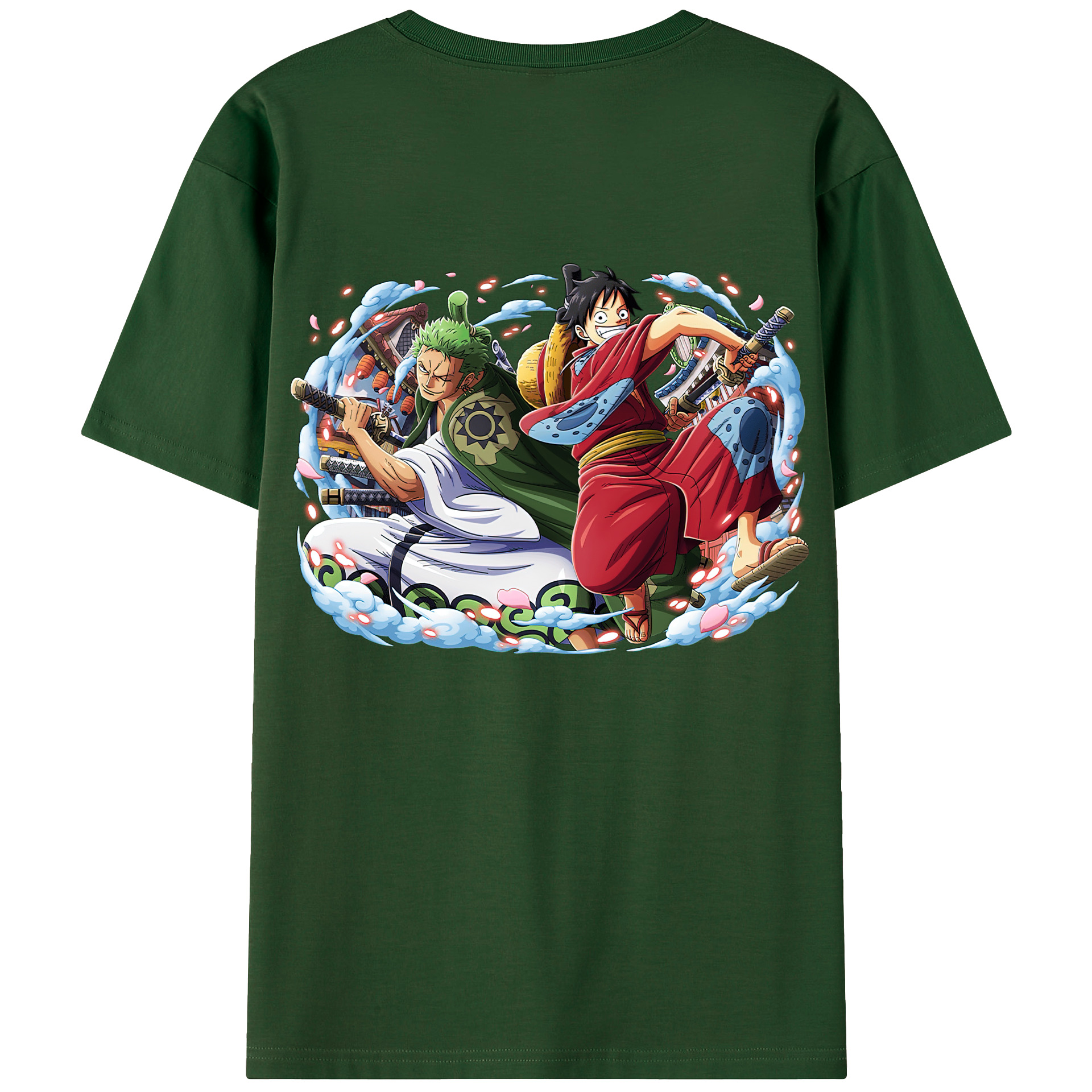 （画像用） ワンピース モンキー・D・ルフィ ONE PIECE Monkey D. Luffy 綿100％半袖Tシャツ（背面プリント）